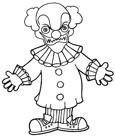 Раскраска клоун в цирке
