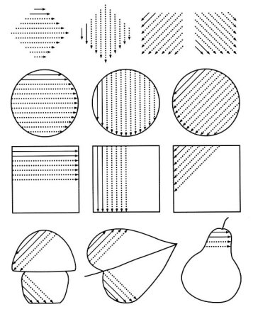 Геометрические фигуры штриховка для детей
