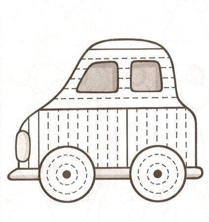 Штриховка машина для дошкольников