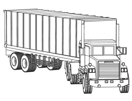Lorry раскраска для детей