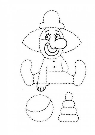 Пропись раскраска для детей 3-4