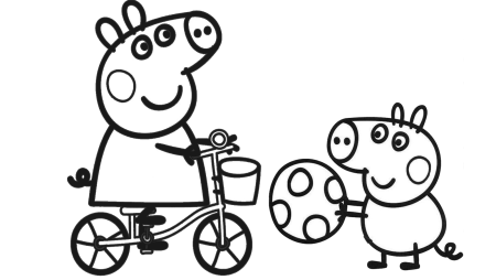 Раскраски для детей 3-4 лет Свинка Пеппа