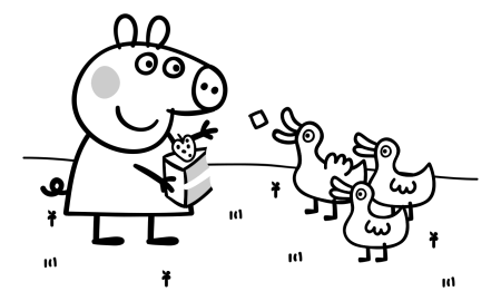 Раскраски для девочек Пеппа