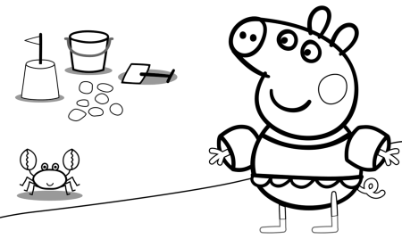 Разукрашки для детей Свинка Пеппа