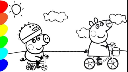 Раскраски для мальчиков Свинка Пеппа