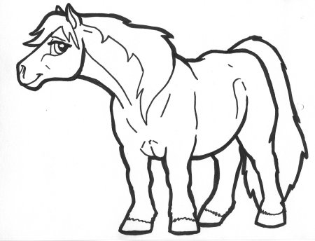 Раскраска. Лошадка