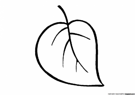 Листья раскраска для детей 2-3 лет