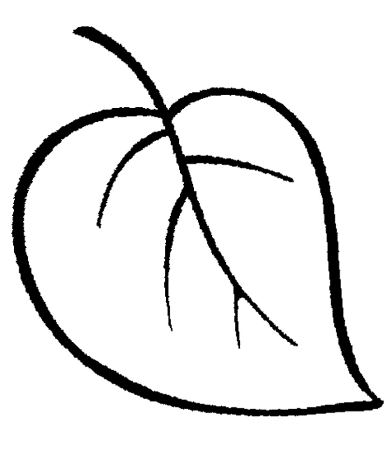 Лист яблони трафарет