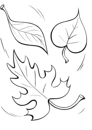 Осенние листья трафарет