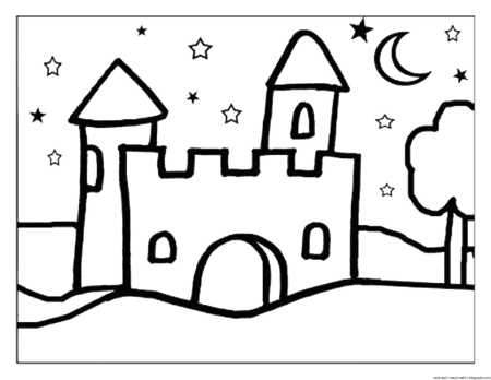 Раскраска замок