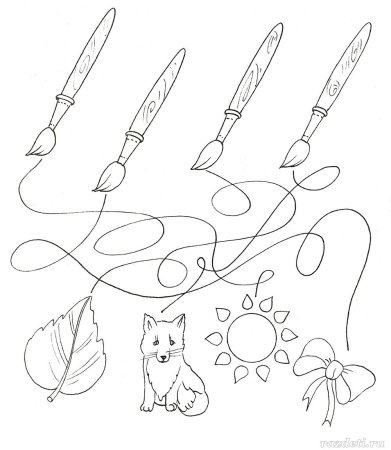 Кисточки для цветов раскраска