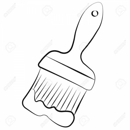 Малярная кисть раскраска