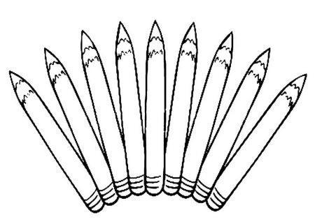 Раскраска с карандашами