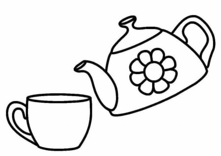 Чайник раскраска