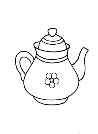 Чайник раскраска