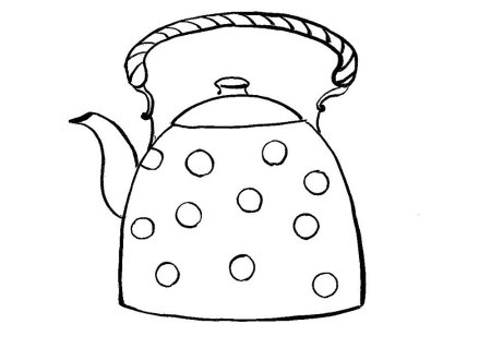 Чайник раскраска