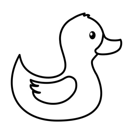 Утка трафарет для рисования