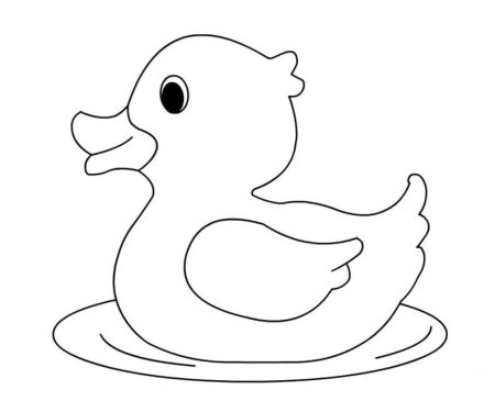 Утка трафарет