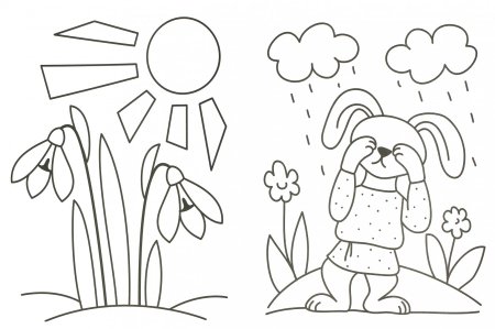 Цветочная Поляна раскраска для детей