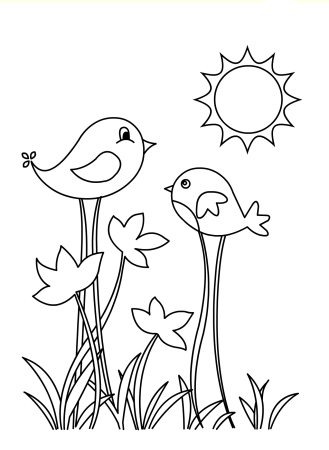 Весенние цветы раскраска для детей