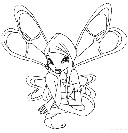 Раскраски феи Винкс Рокси