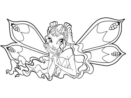 Раскраска Винкс Флора энчантикс