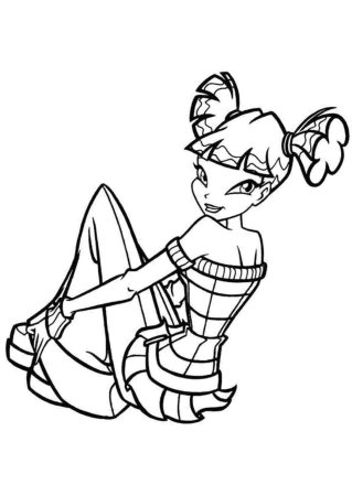 Раскраска Винкс Муза Беливикс