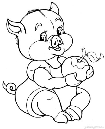 Поросенок раскраска