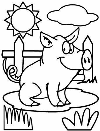 Поросенок раскраска