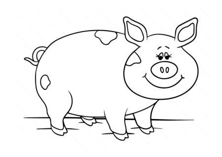 Поросенок раскраска
