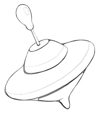 Раскраска цветная Юла для детей