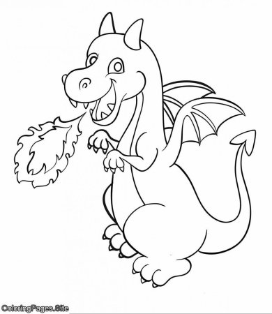 Дракон для раскрашивания детям