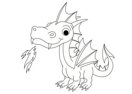 Раскраска дракон