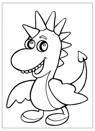 Дракоша раскраска