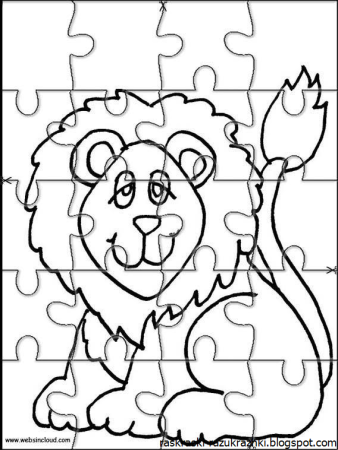 Раскраска пазлы для девочек