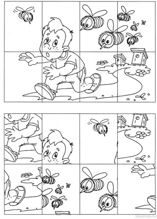 Пазлы для раскрашивания для детей