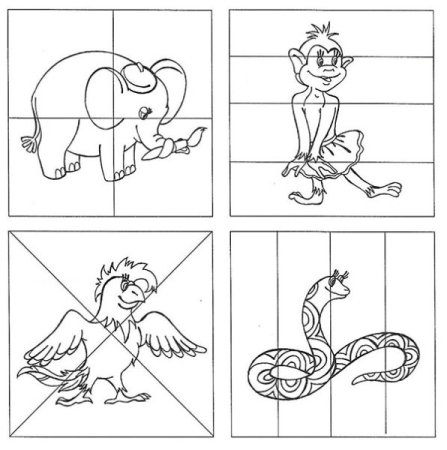 Пазл раскраска