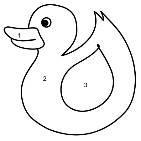 Раскраска по номерам для самых маленьких