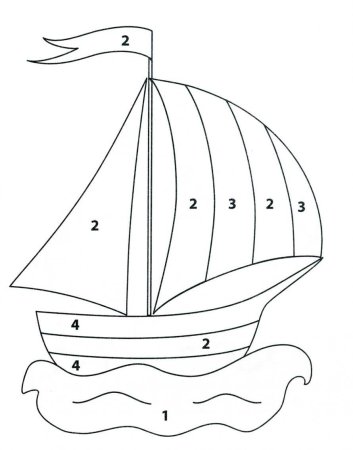 Раскраска по цифрам для детей