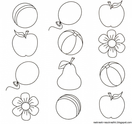 Развивашки раскраски для 3 лет