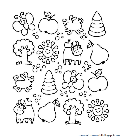 Раскраски легкие маленькие