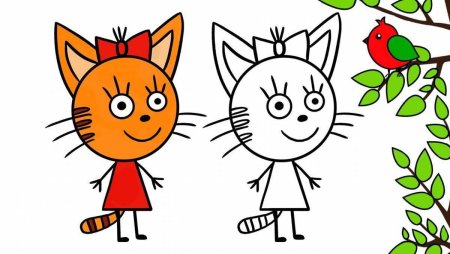 Рисуем карамельку из мультика три кота