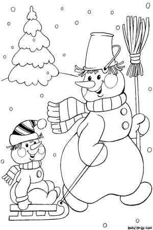 Раскраски зима для детей 4-5 лет