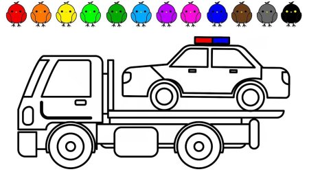 Раскраски машинки эвакуатор