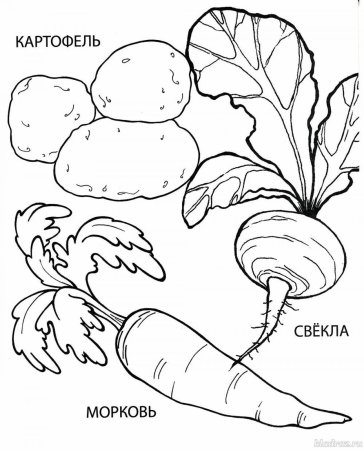 Раскраска. Овощи.