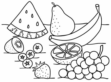 Раскраска по номерам фрукты