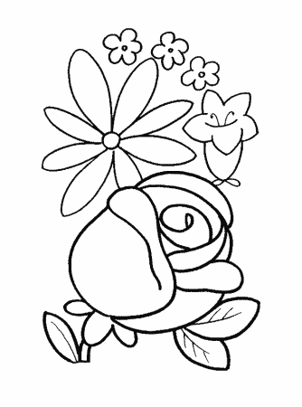 Цветы раскраска для детей