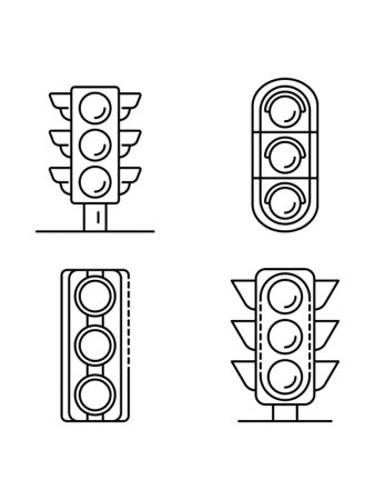 Светофор раскраска