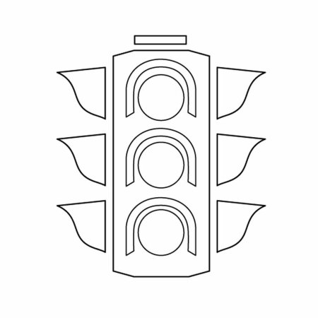 Светофор раскраска