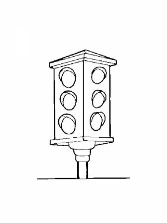 Светофор раскраска